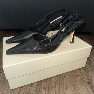 Tony Bianco Black Slingback Heels